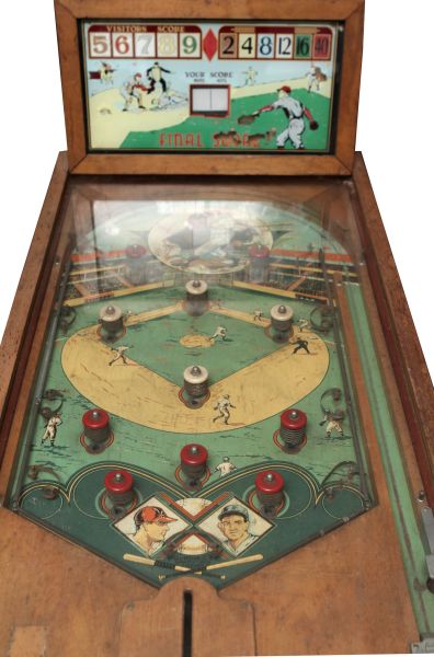 1940s Tigers Reds Baseball Pinball Machine